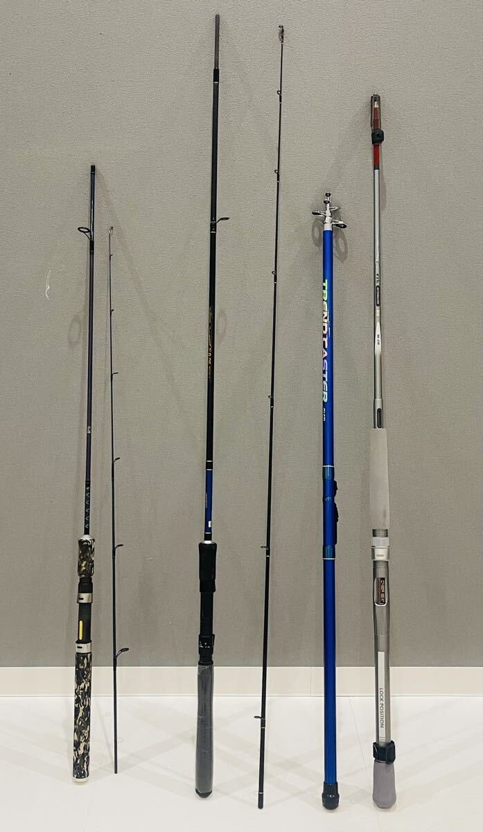 釣竿 竿 4本まとめ ジャンク品 1円スタート がま船 振出 ACCESS メバル 剣 TREND CASTER 釣具 拍卖
