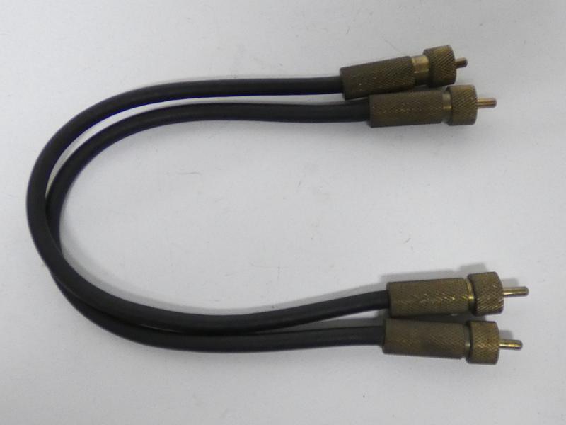 ■AKAI システムセレクター PU-300用パッチケーブル ロング 2本 ① ネジロック付きRCAピンケーブル 31cm拍卖