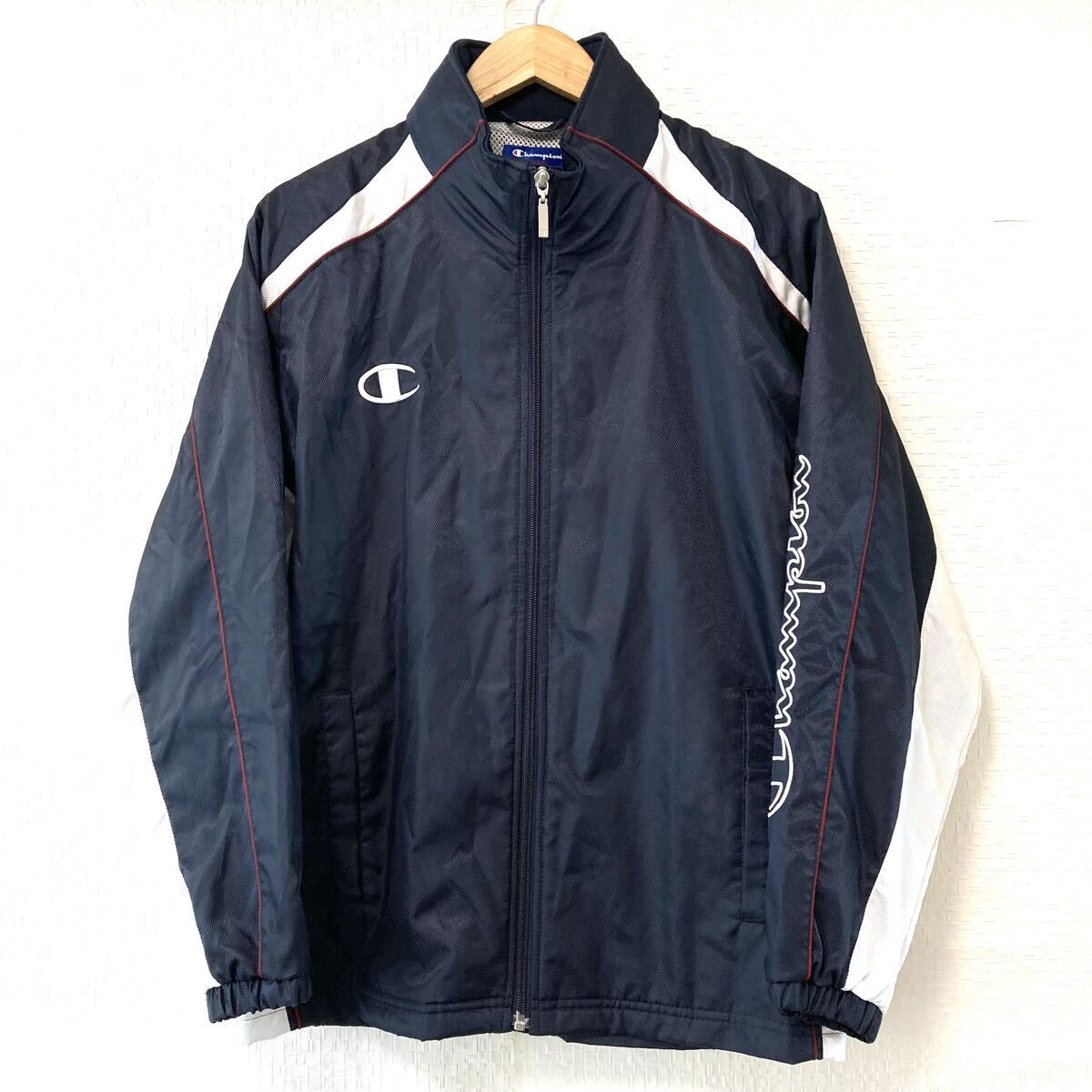 様々なスポーツに!【Champion】チャンピオン ジャージ トラック ジャケット ウィンドブレーカー スポーツ ネイビー メンズ M/Y36647UU拍卖