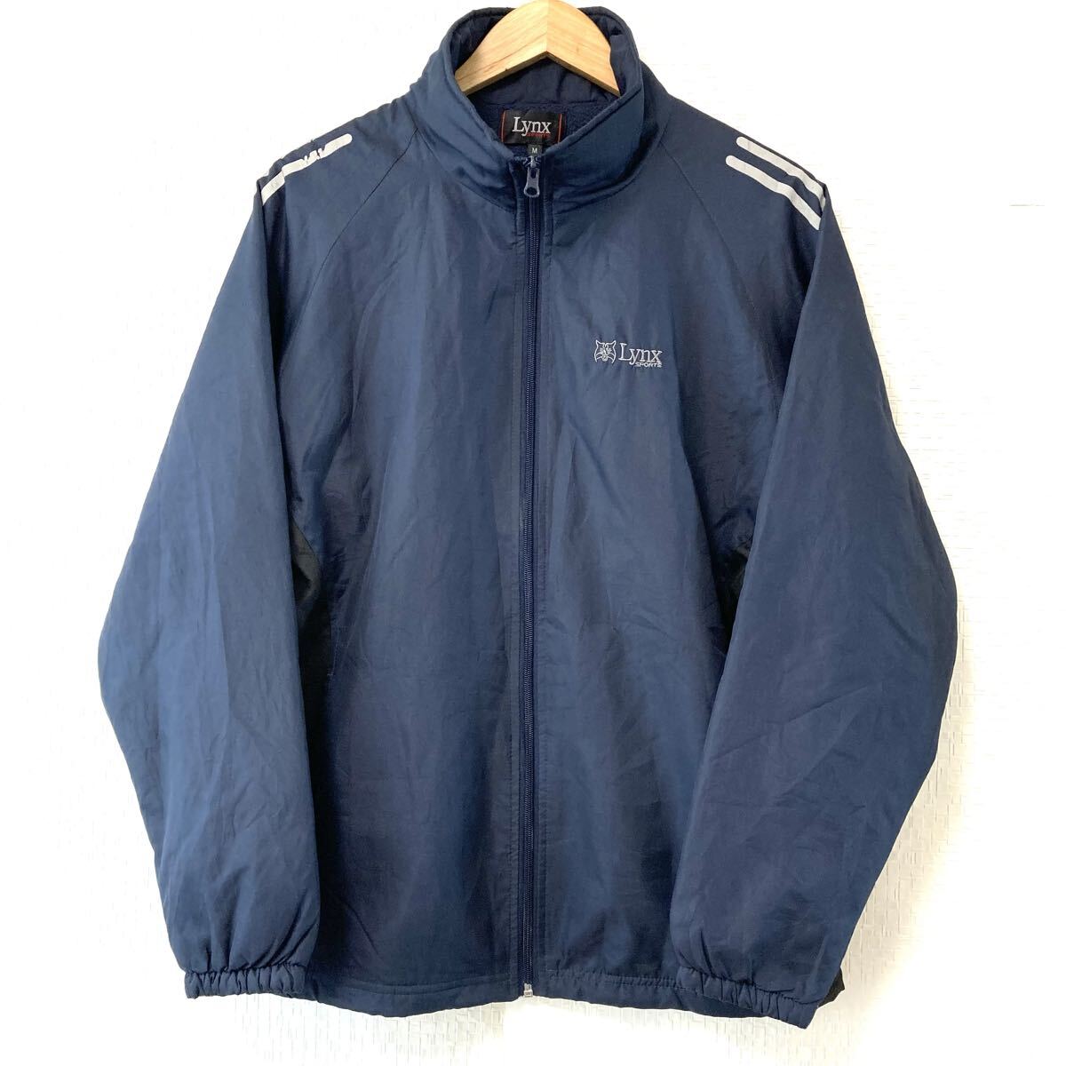 様々なスポーツに!【Lynx sports】リンクススポーツ 中綿 裏地フリース ウィンドブレーカー ジャケット ネイビー メンズ M/Y36656UU拍卖