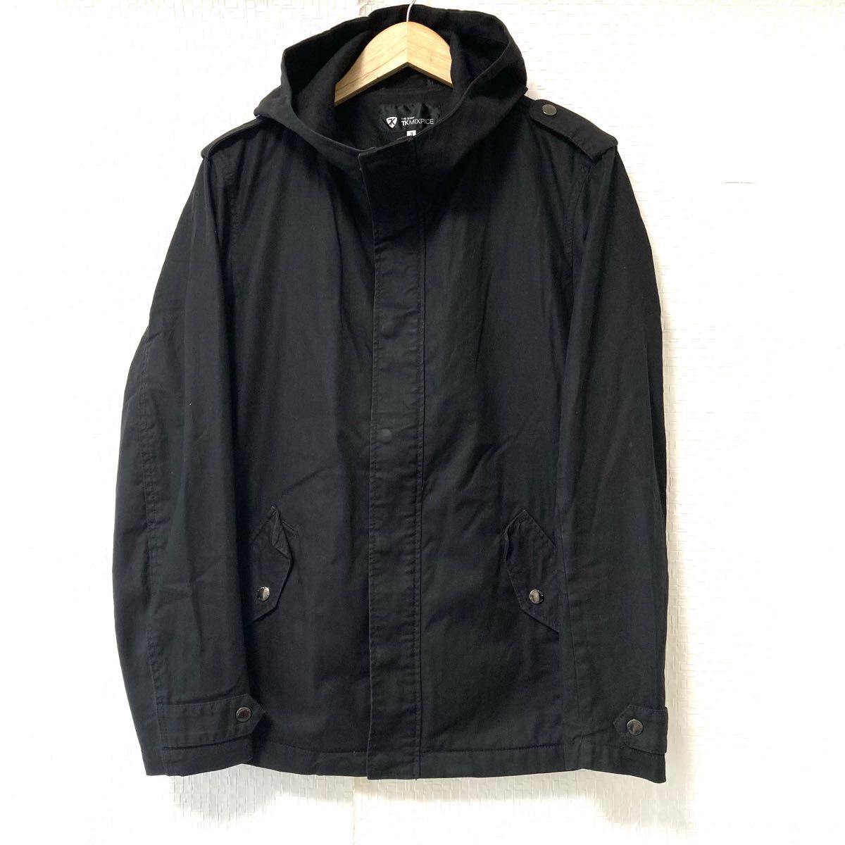 ライナー着脱可能【TK MIXPICE】ティーケーミクスパイス タケオキクチ 中綿 ブルゾン ジャケット アウター ブラック 紳士 サイズ3/Y36664UU拍卖