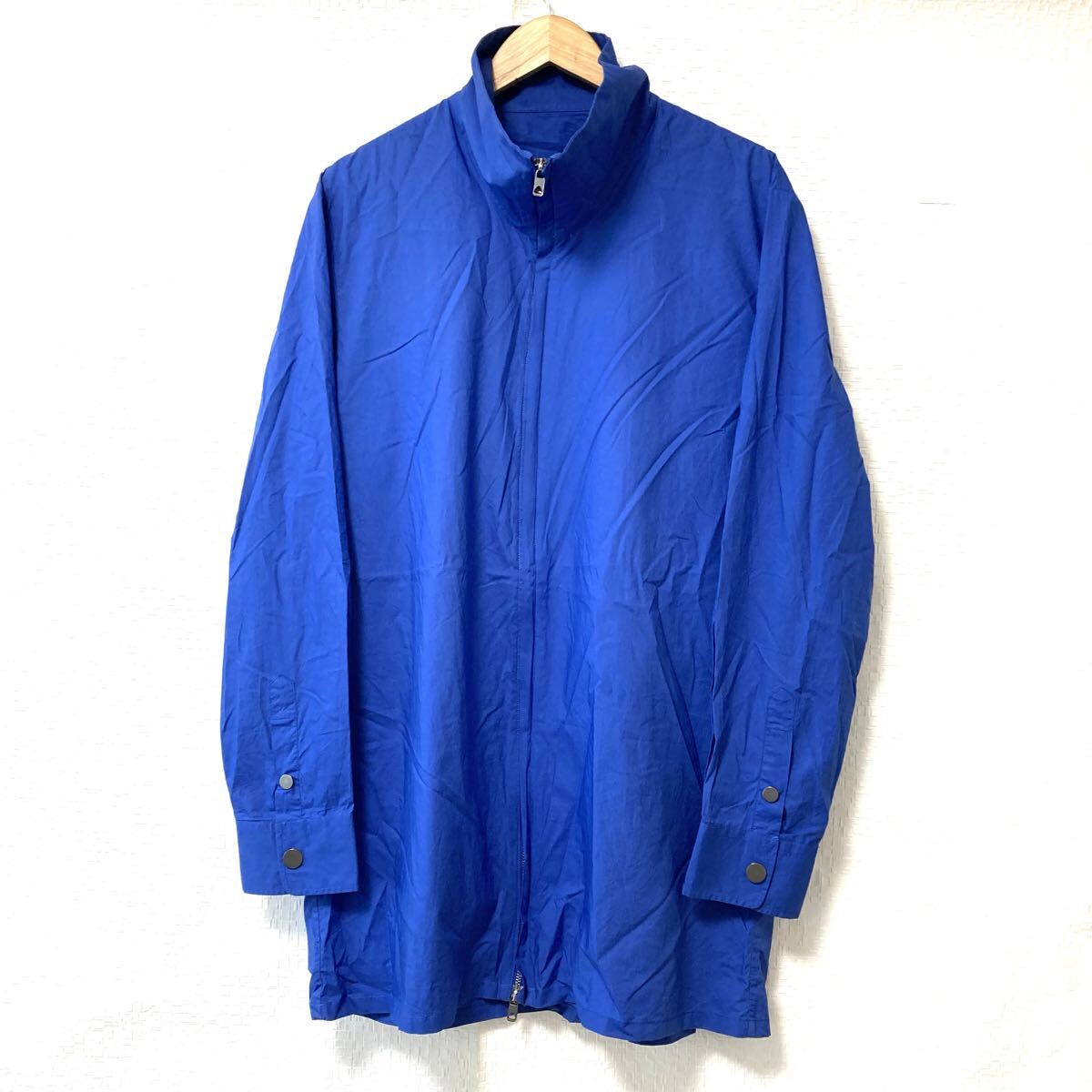 縦長シルエットでスタイリッシュ◎【DIESEL】ディーゼル アローコート コットン100% ロング丈 薄手 ジャケット ブルー系 メンズ/Y36674UU拍卖