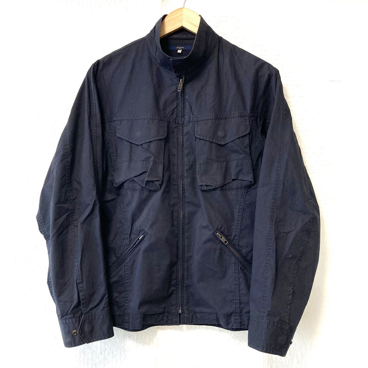 今の季節!軽い羽織りに【simplicite】シンプリシテェ ジップアップ ブルゾン ジャケット アメカジ カジュアル ネイビー サイズ38/Y36685UU拍卖