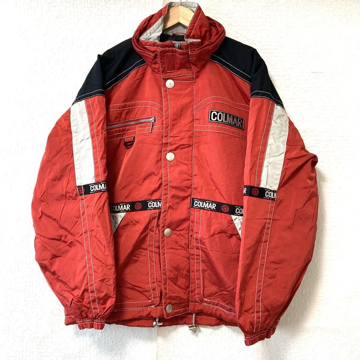 ウィンタースポーツに!【COLMAR】コルマー MIZUNO ミズノ ナイロン100% 中綿 スノーウェア スキー ジャケット スノボ レッド O/Y36704UU拍卖