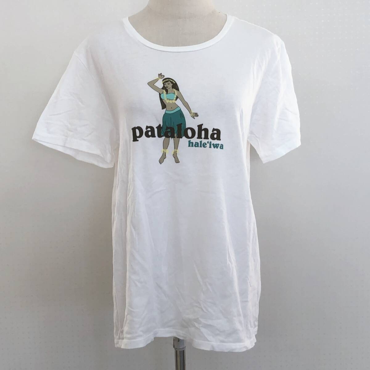 Y2363 Patagonia パタゴニア レディース Tシャツ 薄手 半袖 M ホワイト 白 綿100% カジュアルコーデ 涼しげ 春夏 ハワイアン かわいい 拍卖