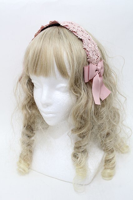 m petit by misako / TT*AMレースカチューシャ ピンク S-25-10-16-005-LO-AC-HR-ZS拍卖