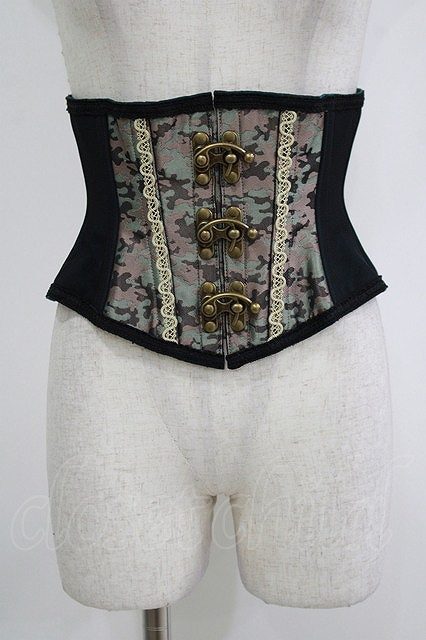 abilletage / 迷彩柄切替ミニコルセット  3 黒 H-25-10-23-1044-GO-ZA-KB-ZH拍卖