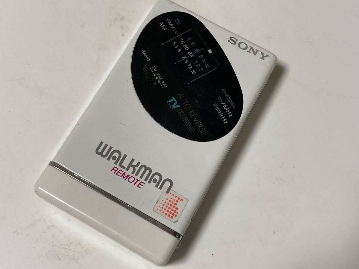 SONY ソニー ウォークマン REMOTE WM-F109 TV/FM/AM ステレオカセットプレイヤー ホワイト拍卖