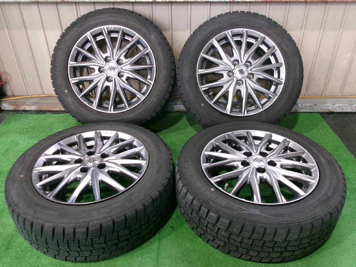 美品 SEIN 15インチ アルミホイール 15X6J+45 5H PCD100 ダンロップ スタッドレスタイヤ 185/60R15 2020年 Y7.1004拍卖