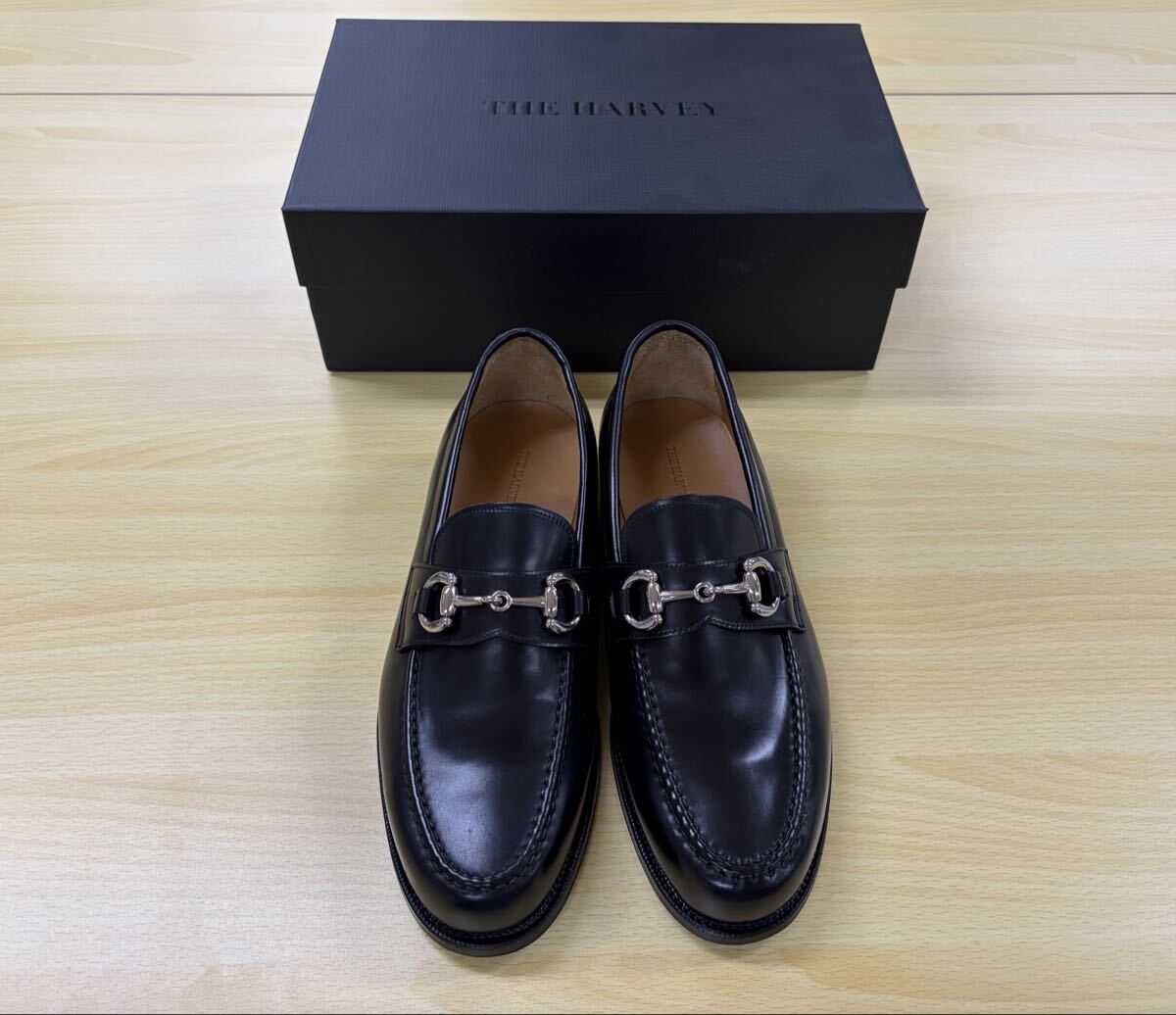 【未使用】 THE HARVEY Shell Cordovan BUCKINGHAM ビットローファー 41.0 ブラック コードバン 拍卖