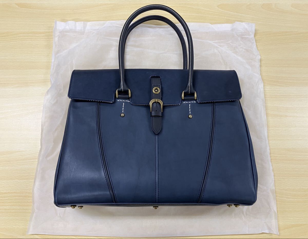 【未使用】UNISON DEPT. UDO FLAP TOTE ユニゾンデプト フラップトート トートバッグ 藍色拍卖