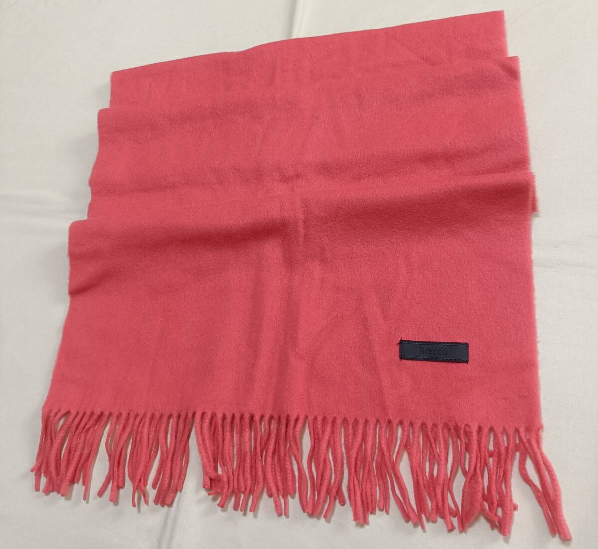 Riecco リエッコ マフラー やわらかい 手ざわりいい オレンジ味があるピンク 7954拍卖