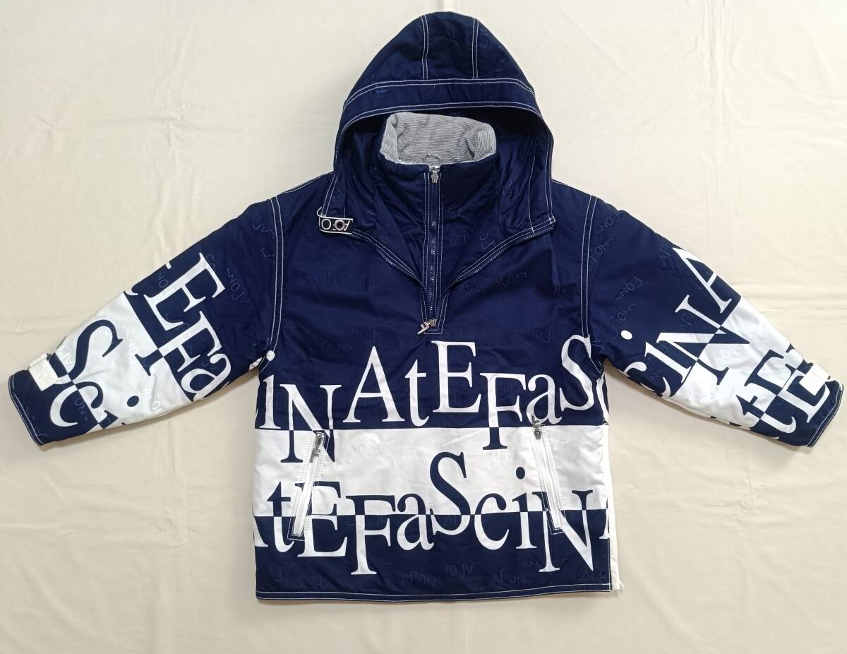 宅急便送料込み Lafont Italy ラフォント 中綿入り スキーウェア 上 160cm 11号 ジャケット 防寒 スノーウエア 紺白 7956拍卖