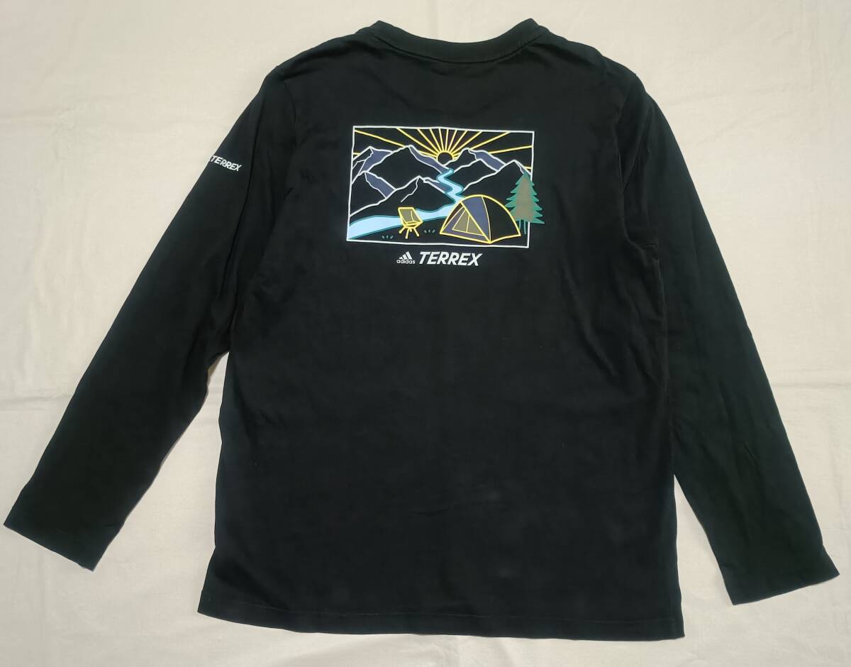 adidas TERREX テレックス 長袖 Tシャツ メンズ 2XL 大きいサイズ ロンT アディダス 黒 刺しゅう バックプリント 8108拍卖