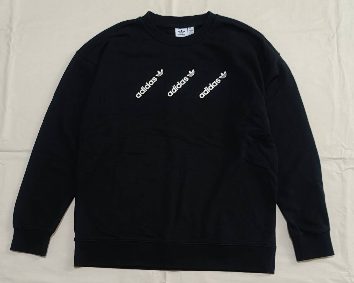 adidas originals 長袖 スエットシャツ スウェット トレーナー レディース XOT 3L アディダス オリジナルス 黒 8115拍卖