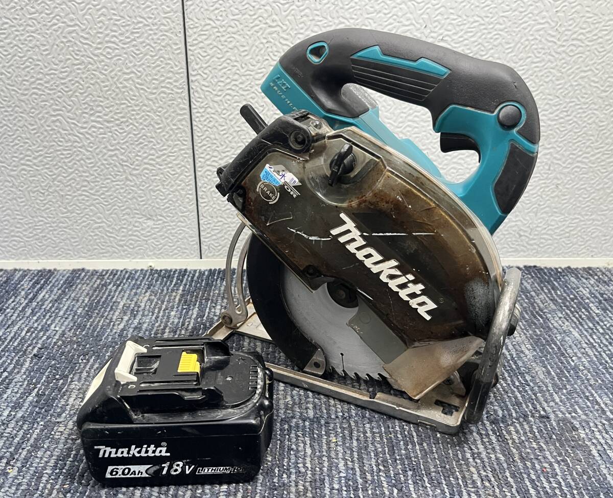 【中古品】makita マキタ 18V 150mm 充電式チップソーカッタ CS553D バッテリー1個(18V 6.0Ah) 丸ノコ 切断機 鉄用 電動工具10423拍卖