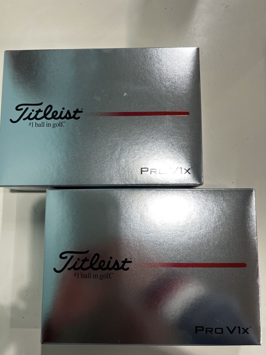 新品 タイトリスト PRO V1X ホワイト ローナンバー 2ダース Titleist プロV1X ゴルフボール拍卖