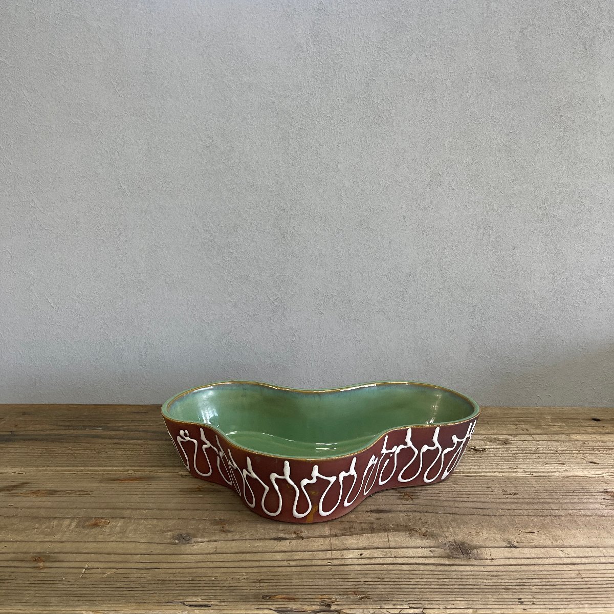 中古★現状品★花器★お茶席★茶道★モダン★花道★生け花★インテリア★陶器★花器★松★ブラウン拍卖