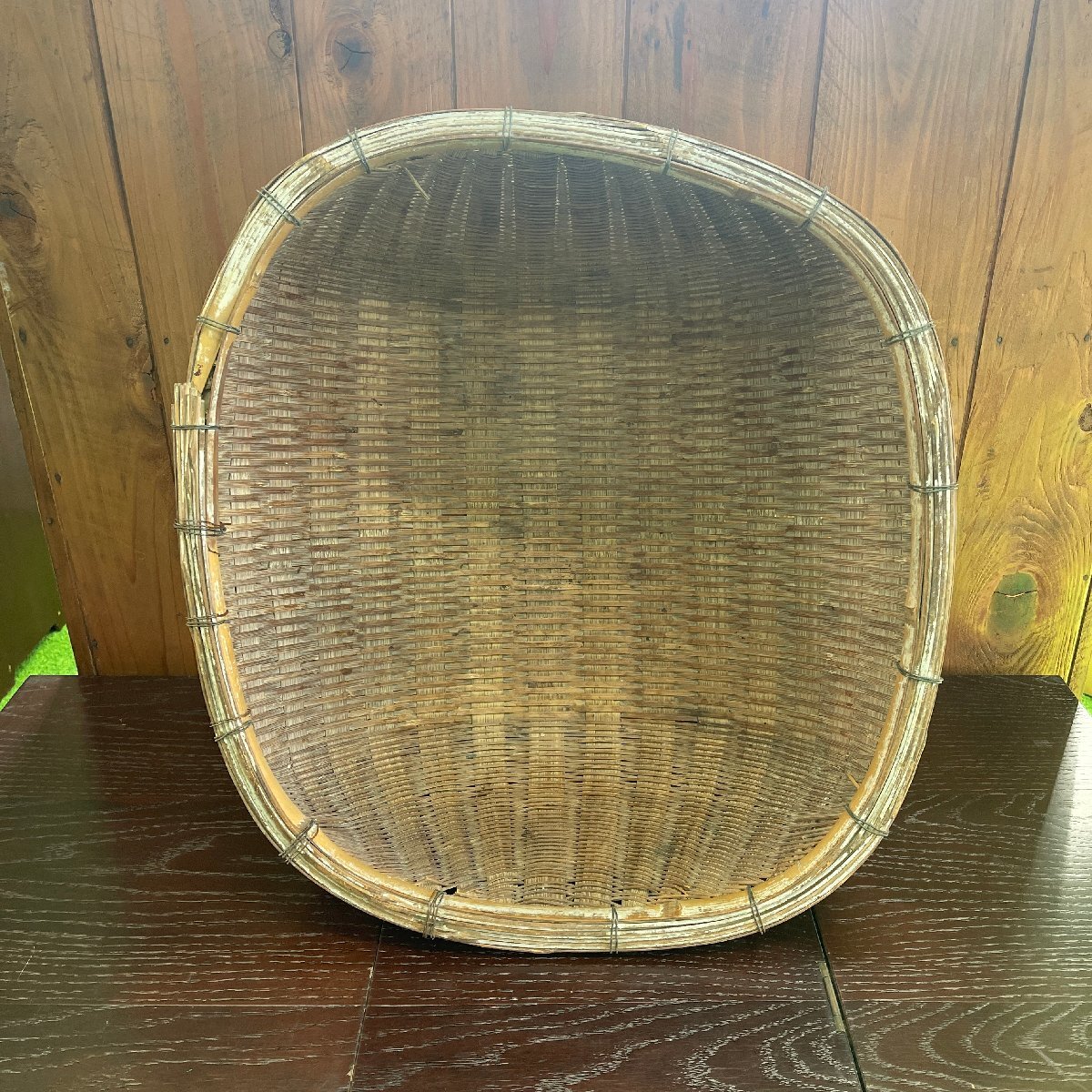 中古★現状品★中古★籠★かご★竹編み★竹細工★ざる★竹ざる★アンティーク★ヴィンテージ★43拍卖