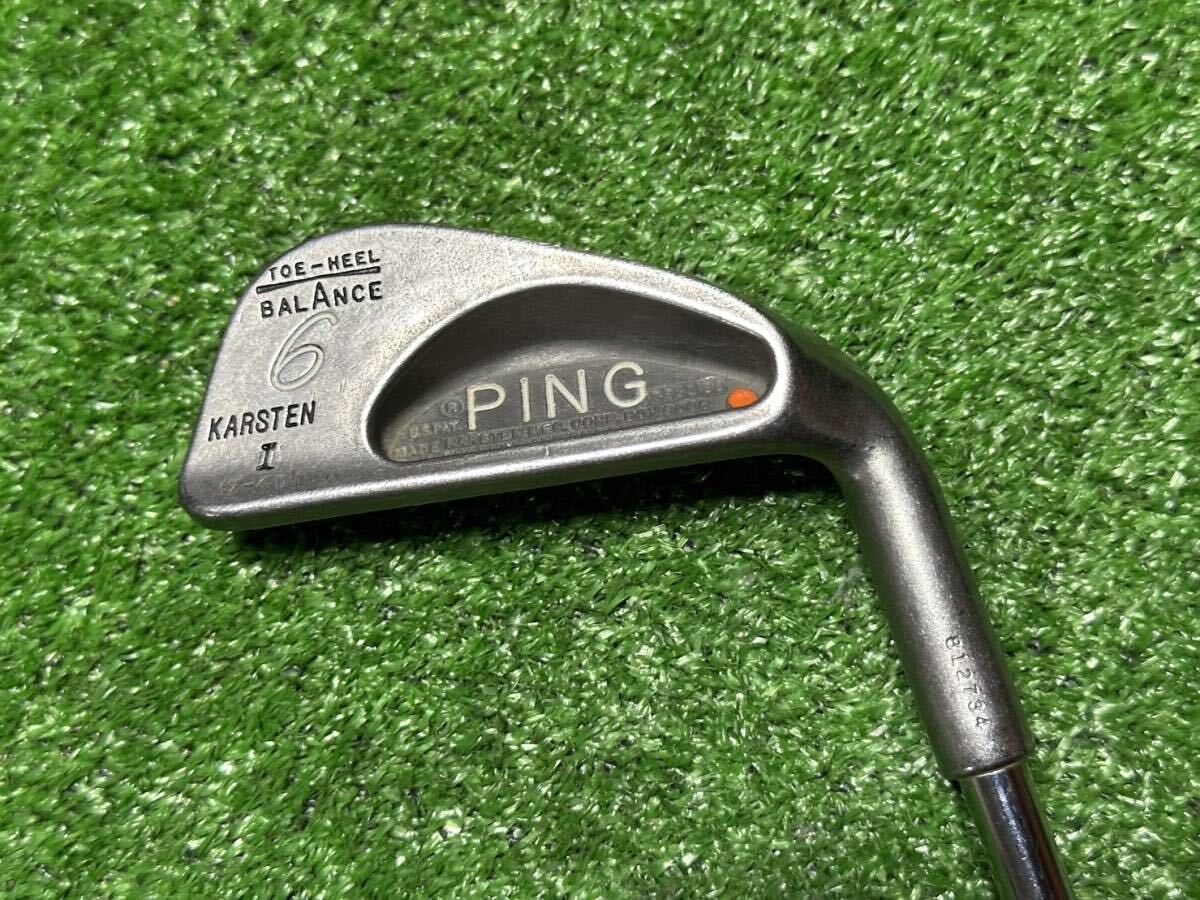 SAI-3615 中古 単品アイアン ピン PING KARSTEN Ⅰ オレンジドット 6番アイアン スチールシャフト Flex 不明拍卖