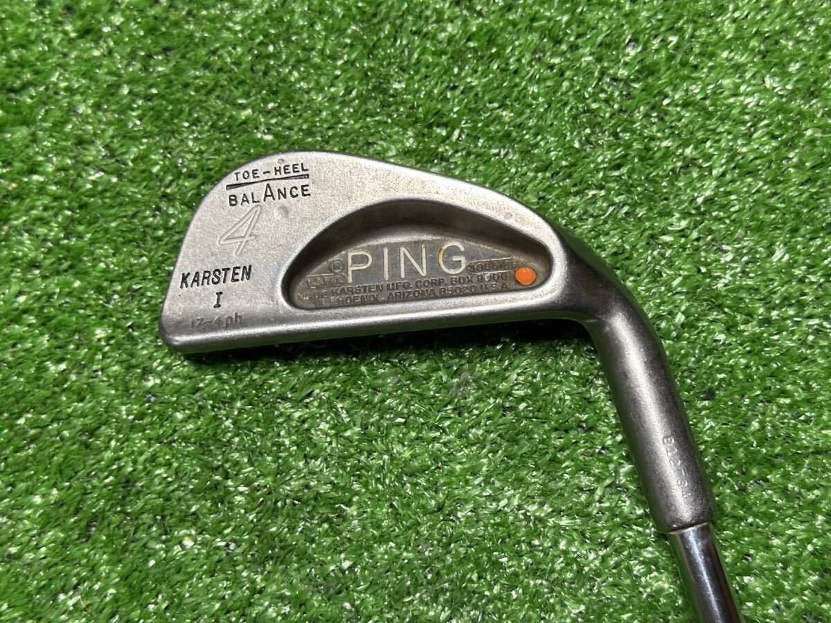 SAI-3613 中古 単品アイアン ピン PING KARSTEN Ⅰ オレンジドット 4番アイアン スチールシャフト Flex 不明拍卖
