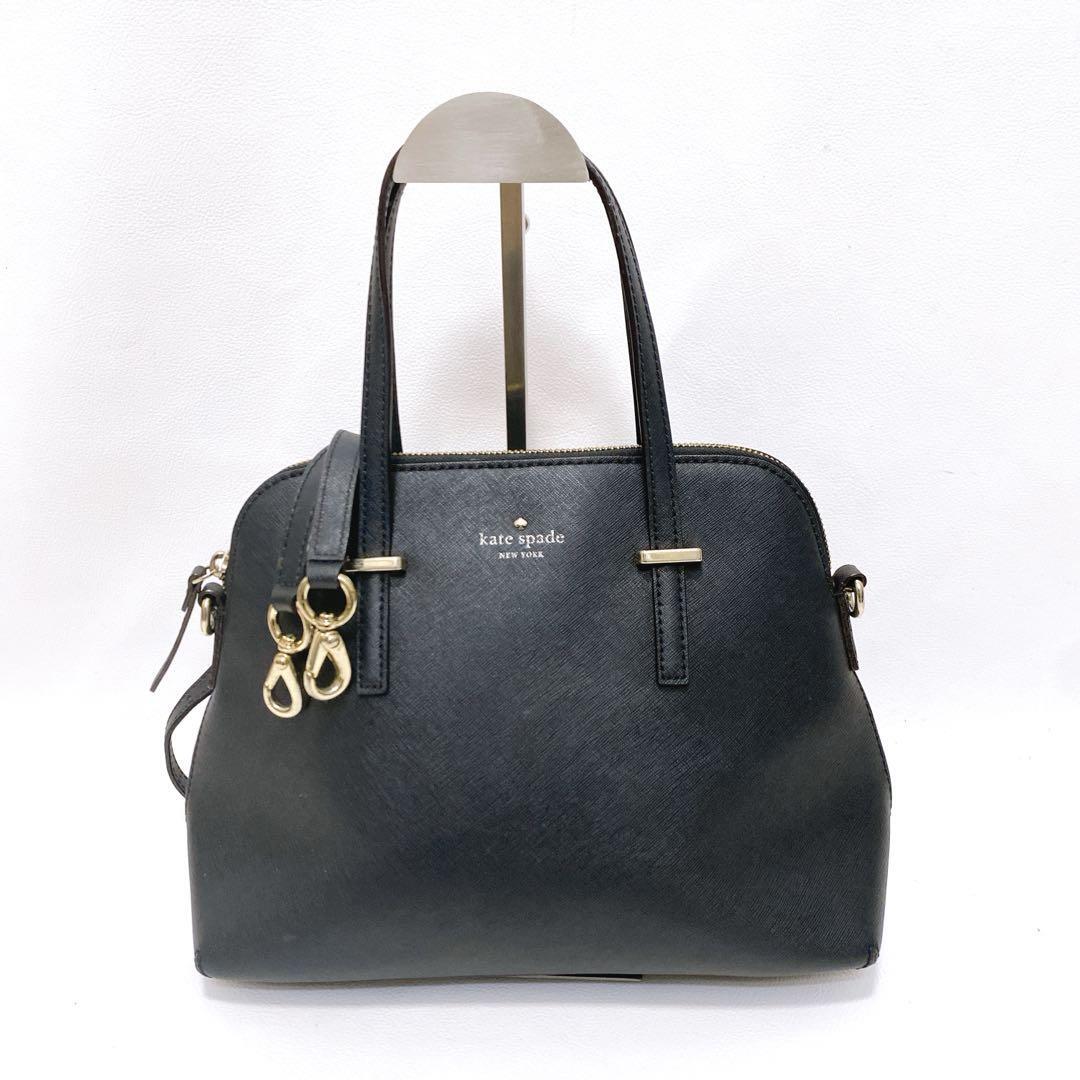 美品 ケイトスペード kate spade NEW YORK トートバッグ ハンドバッグ ビジネス 通勤通学 2way ブラック 黒拍卖