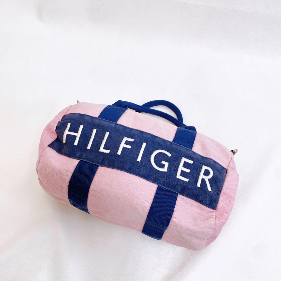 HILFIGER トミーヒルフィガー ミニボストンバッグ 平成 Y2Kテック系 archive ピンク拍卖