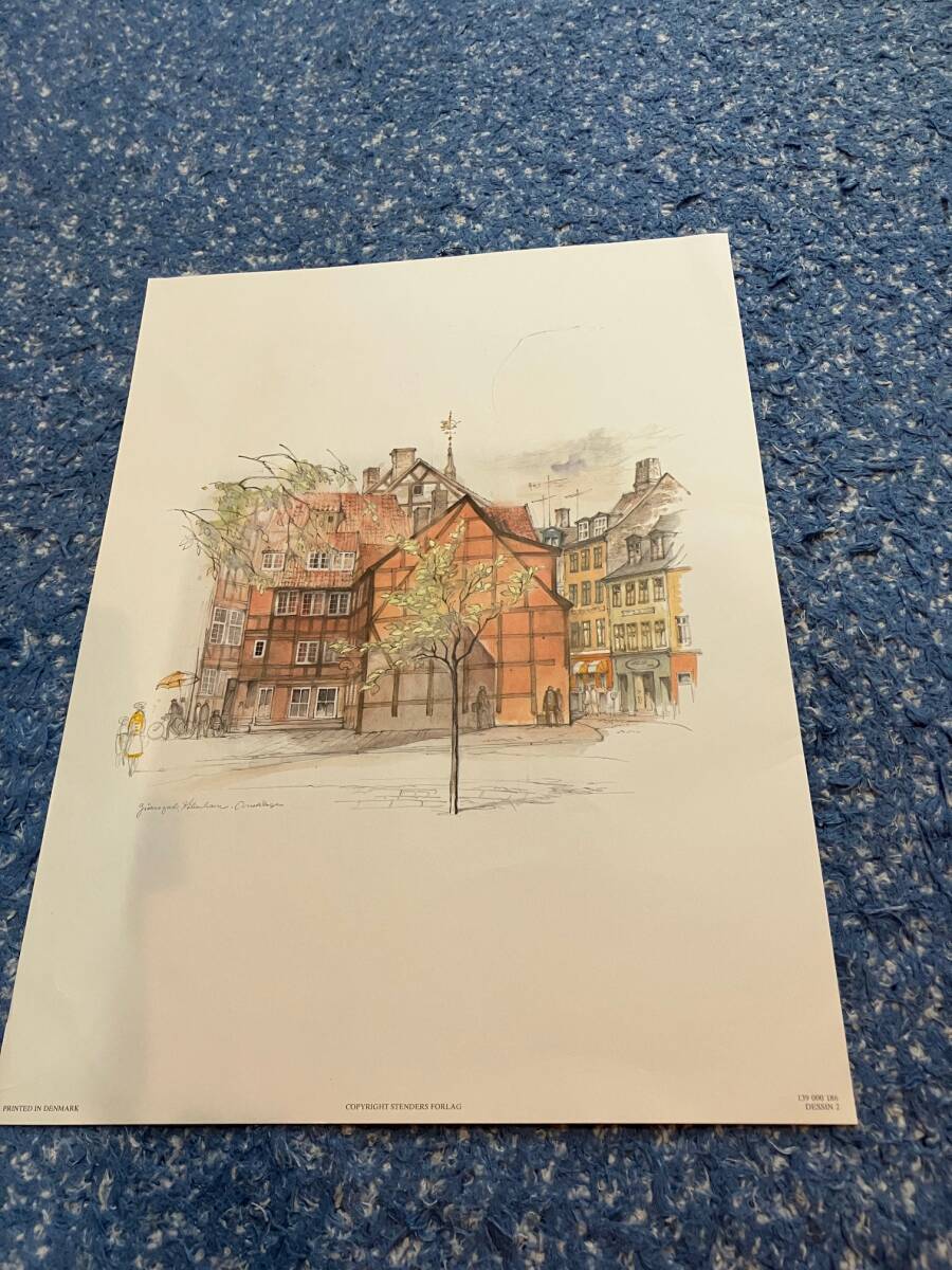 マッズ・ステージ MADS stage 水彩画 美品・レア品★デンマーク拍卖