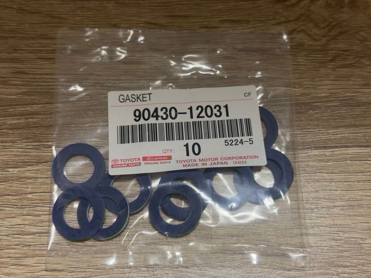 正規品 トヨタ TOYOTA レクサス LEXUS 純正 エンジン オイルドレンガスケット オイルドレンパッキン 10枚セット 90430-12031 拍卖