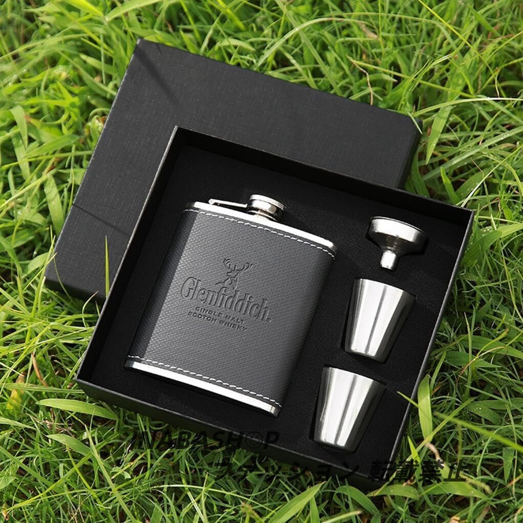 ヒップフラスコウイスキー 清酒 ボトル 錆びない 漏斗付き酒ボトル漏斗4点セッおしゃれ清酒ボトル 超軽携帯お酒用 水筒 ボトル拍卖