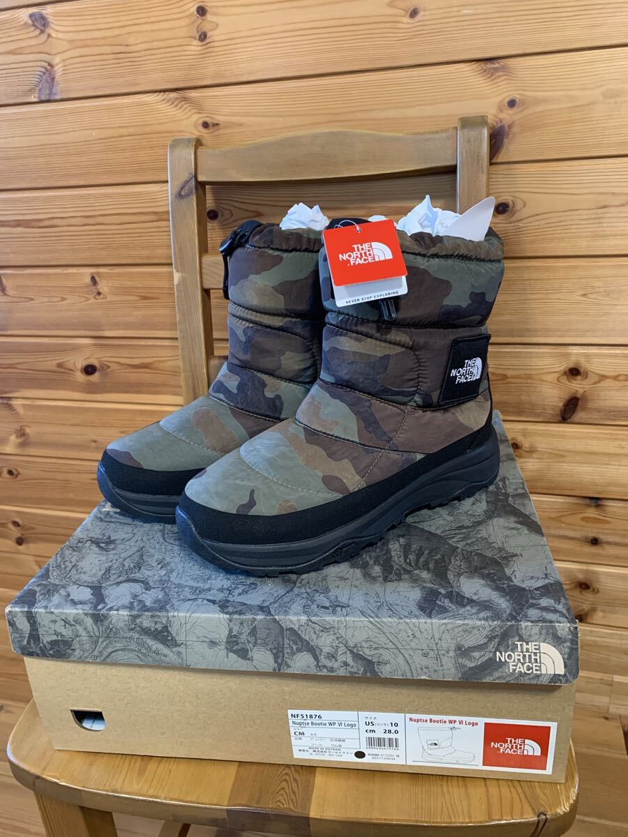 新品未使用ザノースフェイス THE NORTH FACE NF515876 Nuptse Bootie WP VI Logo ヌプシスノーブーツ 迷彩 28cm カーキ拍卖