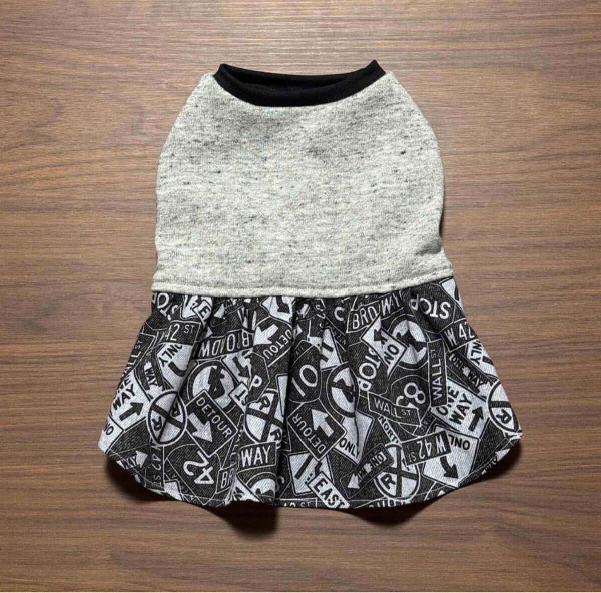 スウェット デニム ワンピース Sサイズ 犬服 ハンドメイド拍卖