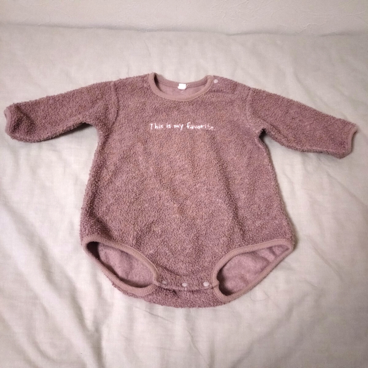 くすみピンク ロンパース 70サイズ 長袖 暖かい 拍卖