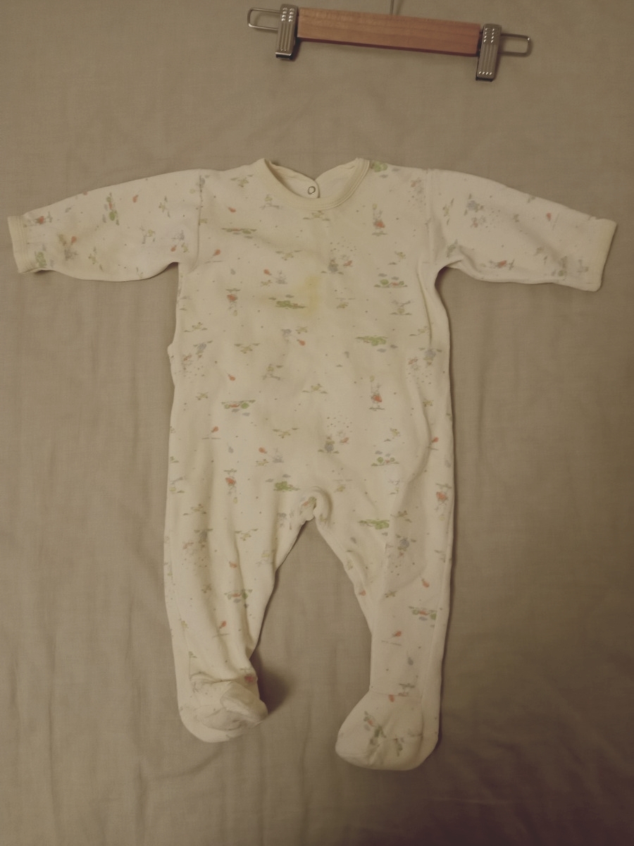 PETIT BATEAU 6m 67cm 足つき カバーオール 起毛 暖かい 背中開き拍卖