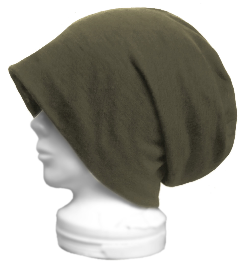 ◇送料無料◇ ハンドメイド◆ルーズワッチキャップ◆甘織ウールニット/杢カーキ ◇ゆったりサイズ・小顔効果・寒い季節におすすめ◇ 拍卖