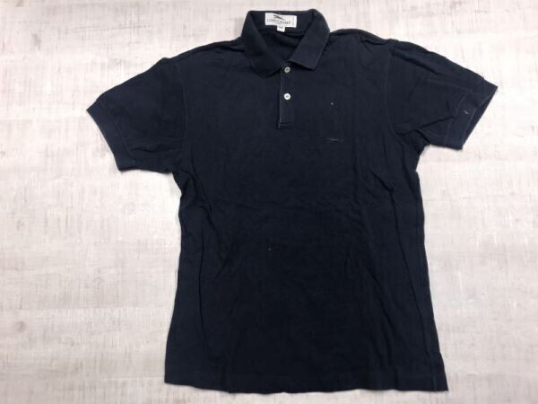 ITALY製 LONGCHAMP PARIS ロンシャン オールド レトロ ラグジュアリー スポーツ 鹿の子 半袖ポロシャツ メンズ ロゴ刺繍 50 紺拍卖