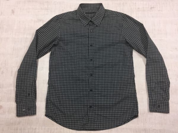 ANDEW アンドリュー SHINee ミンホ・ブランド レトロ モード ストリーお 長袖チェックシャツ メンズ 95 グレー拍卖