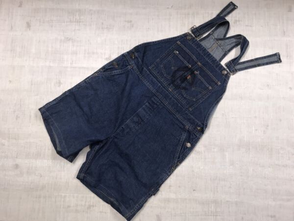 カナダ製 リーバイス Levi's オレンジタブ アメカジ ショート ハーフ デニム オーバーオール サロペット パンツ ジーンズ レディース 紺拍卖