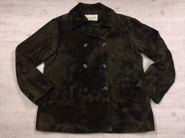 GIANNI LO GIUDICE MILANO ジャンニ・ロ・ジュディチェ モード エレガント 総柄 コーデュロイ ダブルジャケット メンズ40 カーキ拍卖