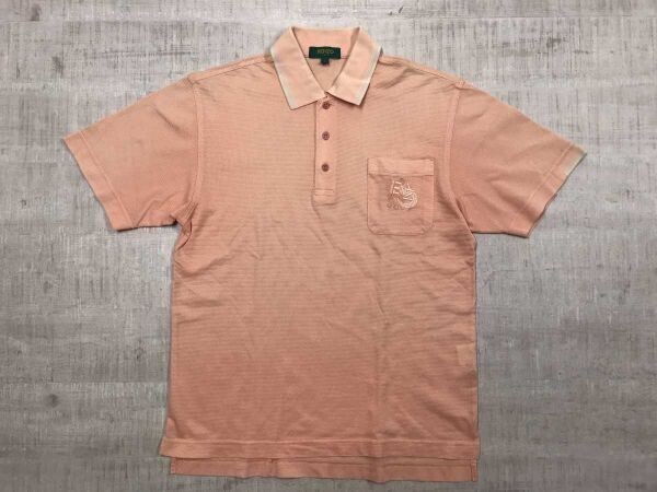 ケンゾー KENZO GOLF ゴルフ オールド レトロ スポーツ 古着 半袖ポロシャツ メンズ ゴルフ 日本製 スペアボタン1個有 3 ピンク拍卖