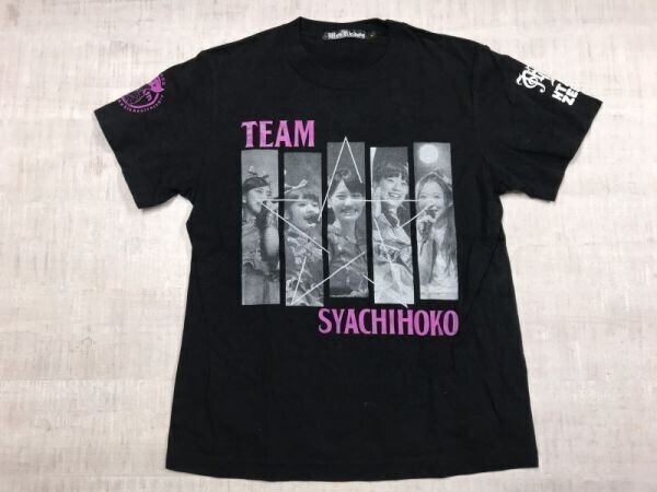Musikleidung × チームしゃちほこ × HTML ZERO3 トリプルコラボ アイドル TEAM SHACHI グッズ バンダイアパレル 半袖Tシャツ S 黒拍卖