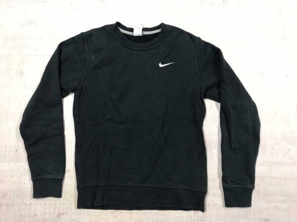 ナイキ NIKE スポーツ トレーニング プラクティス スウォッシュ 刺繍 長袖スウェット トレーナー シャツ メンズ コットン100% S 黒拍卖