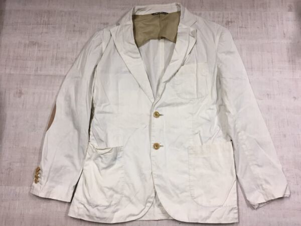 MITSUMINE ミツミネ 背抜き テーラードジャケット メンズ 日本製 2つボタン フォーマル 44 白拍卖