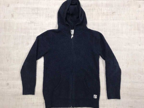 kashwere カシウウエア ボア パイル ルームウェア スリープウェア パジャマ ジップアップ パーカー メンズ マイクロファイバー100% S 紺拍卖