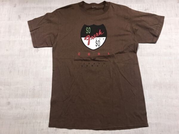 Freak and Cool エディアイカウ EDDY Y ハワイ HAWAII スーベニア ローカル サーフ 90s 古着 半袖Tシャツ カットソー メンズ 茶色拍卖