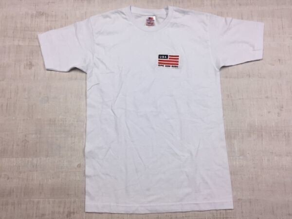 USA製 BAYSIDE製 EXPO 2020 DUBAI ドバイ国際博覧会 半袖Tシャツ カットソー メンズ 刺繍 S 白拍卖