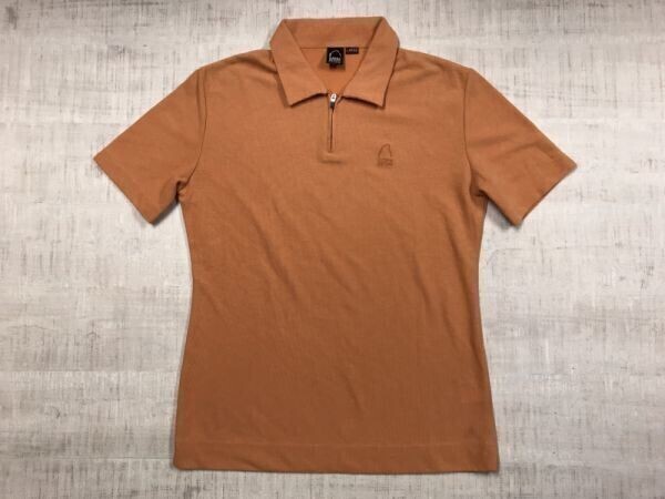 シエラデザインズ SIERRA DESIGNS 半袖ポロシャツ レディース ハーフジップ オールド アウトドア L オレンジ拍卖