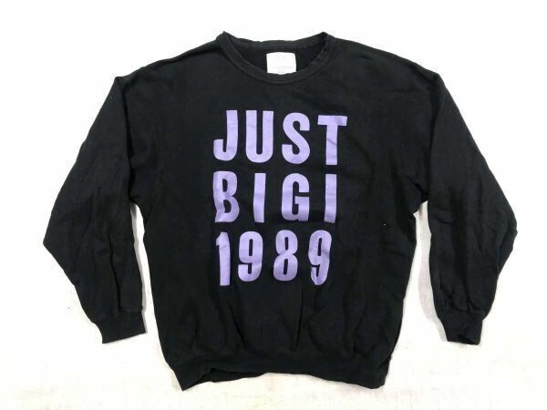 MEN’S BIGI メンズビギ 90s オールド ドメスティック DCブランド 古着 長袖 スウェット トレーナー メンズ コットン100% 日本製 黒拍卖
