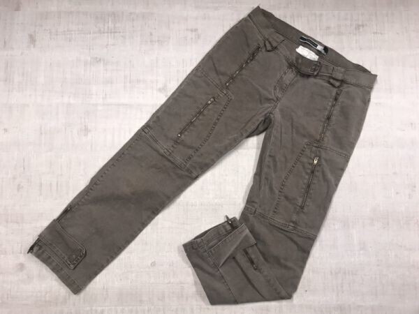 マックスマーラ MaxMara スポーツマックス SPORTMAX レトロ モード 古着 ジップ装飾 パンツ ボトムス レディース コットン混合 40 グレー拍卖