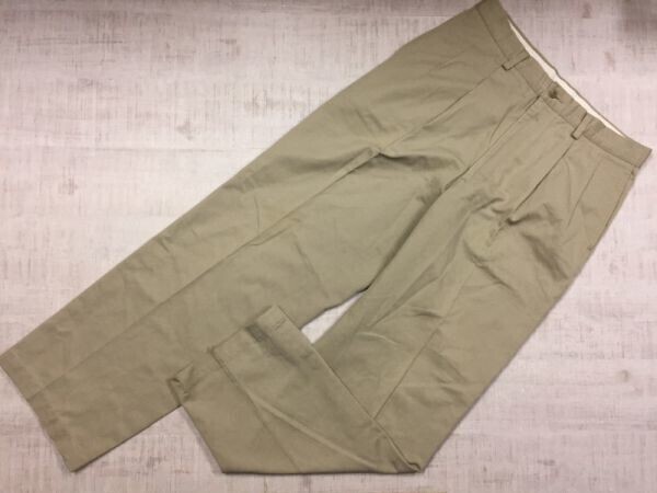 エドウィン EDWIN アメカジ タック入り センタープレス チノパンツ ボトムス メンズ 日本製 コットン68% ポリエステル32% 34 ベージュ拍卖